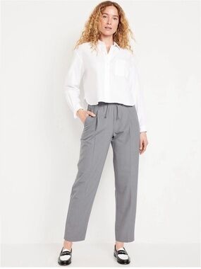 Old Navy Gray High Rise Billie Straight Pants